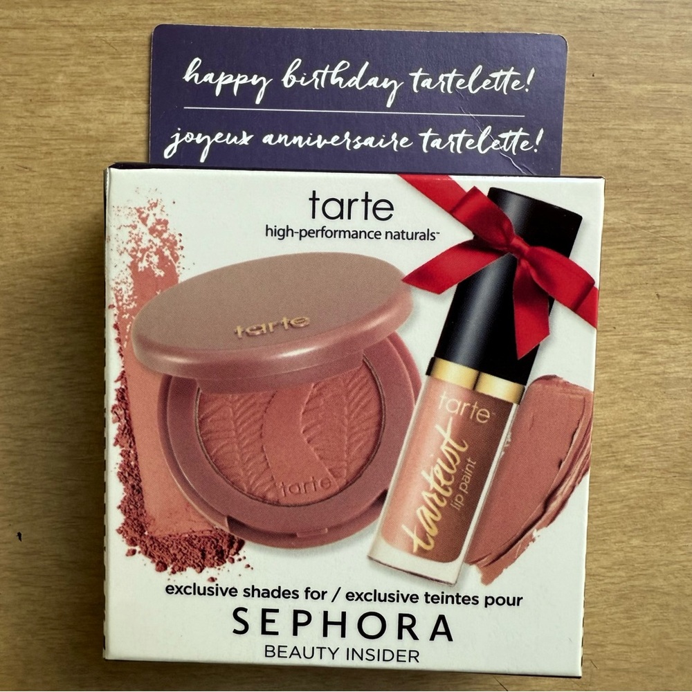 Tarte Amazonian Clay 12- Hour Blush in Paaarty & Tarteist Creamy Matte Lip Paint